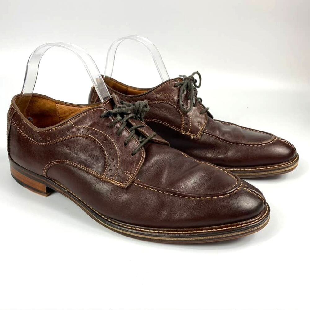 Men's Johnston & Murphy Flex Mahogany Leather Oxford Dress Shoes Brown US 9